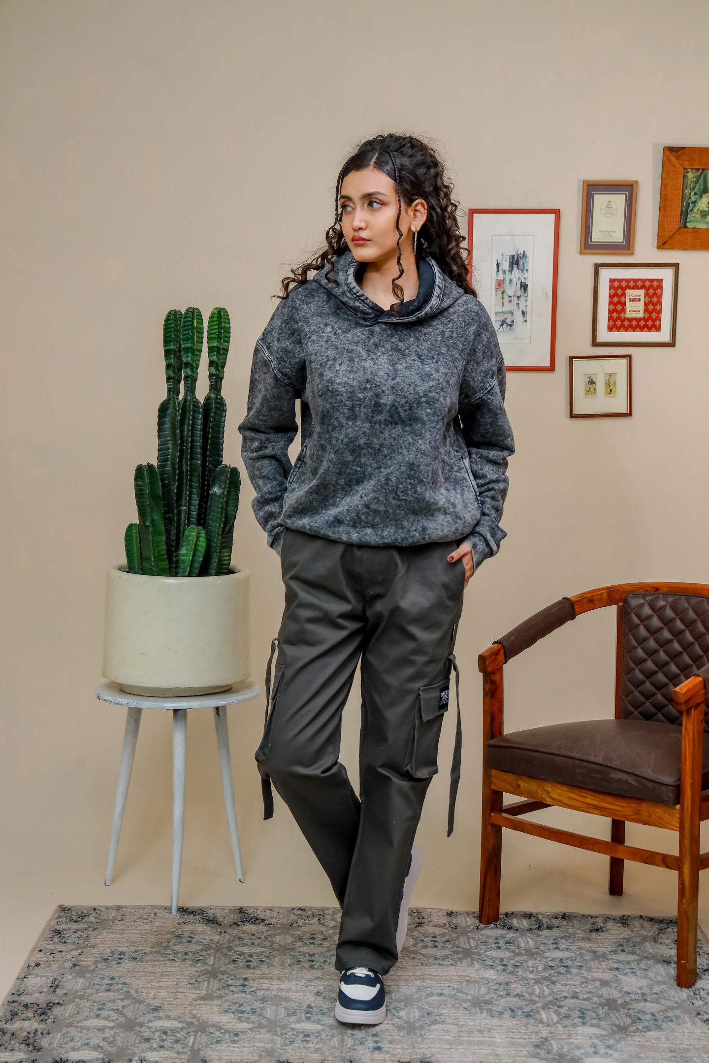 Shop BLACK STONE WASHED HOODIE Online in Pakistan